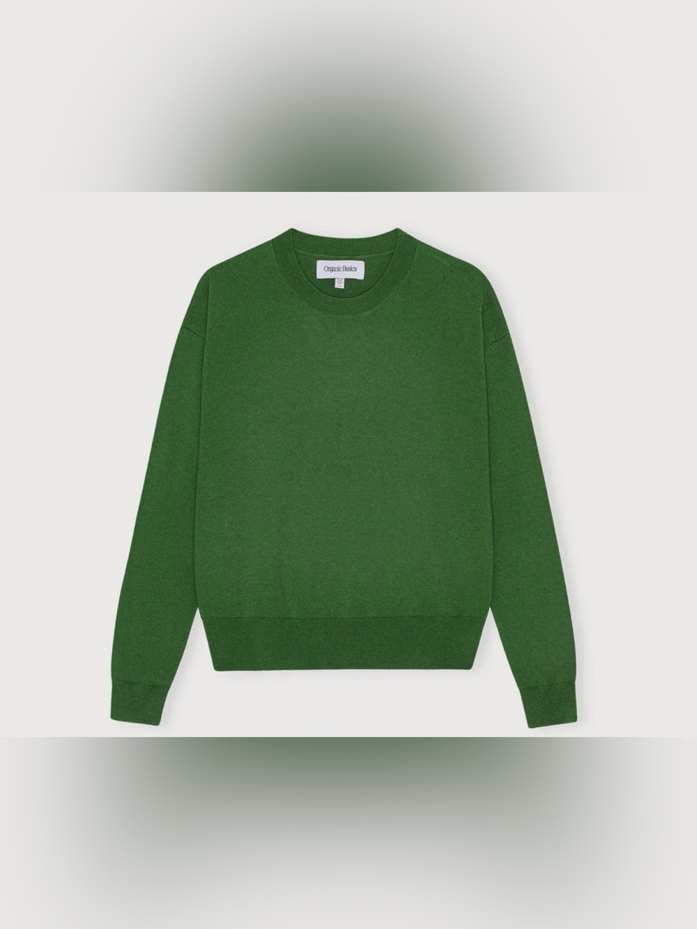 Organic Basics boxy women’s  Bright Green Crewneck Sweater